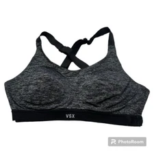 Victorias Secret Sport Bra - Black / Gray heathered with Sewn In Cups