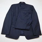 Tommy Hilfiger 40S 34x30 Blue Striped Wool Mens Jacket Pants Suit