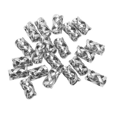 20x Beard Bead Alloy Viking Style Hair Beads Pretty Design Accessory For Men SET