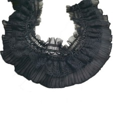 5M 3.1 IN Breite Elastische Spitze Plissiert Rand Rüsche Kante Gurtband für Rock