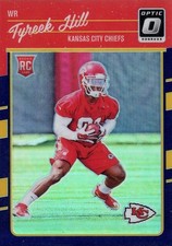 2016 Donruss Optic #117 Tyreek Hill (RC) Rookie Card Purple Parallel KC Chiefs. rookie card picture