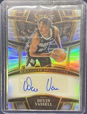 2022-23  Panini Select Devin Vassell Prizm Auto Silver #SS-DVV Spurs
