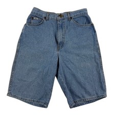 Vintage Light Blue Denim Jean Shorts High Waisted 90s Mom 29" Waist 11" Inseam