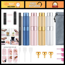 Refillable Travel Perfume Atomizer 8ml 5 Pack - Mini Cologne Sprayer Bottles