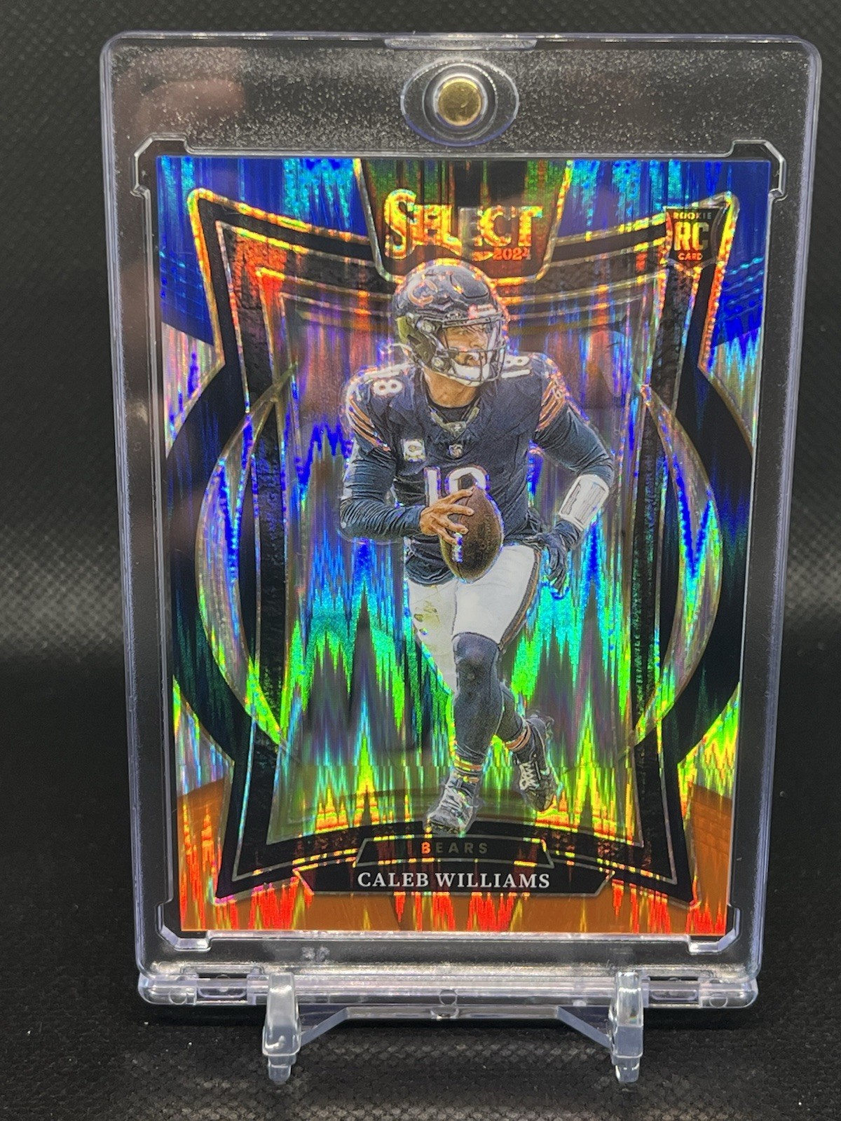 2024 Panini Select Caleb Williams #25 - Blue & Orange Prizm Shock 12/35 (RC, SSP