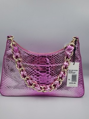 Brahmin Mod Esme METALLIC PINK Rose Water Akoni Shoulder Bag Leather NWT BNWT