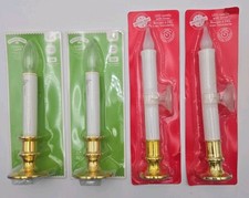 Lot of 4 LED Window Candles   Holiday Time  Christmas House   Battery Operated