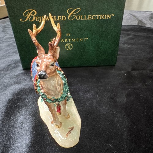 Bejeweled Collection Dept 56 Reindeer Jeweled Box - Picture 2 of 7