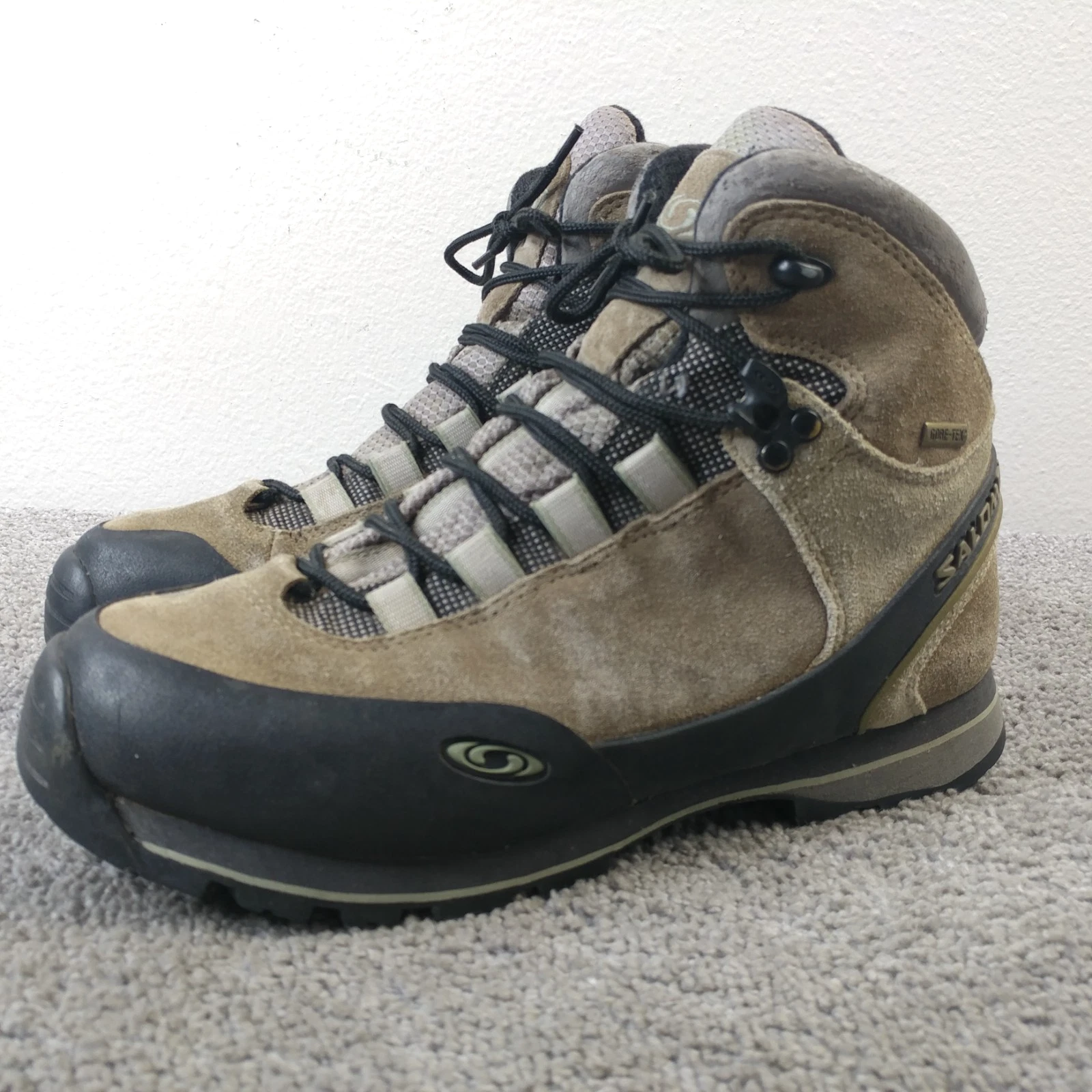 Salomon Contagrip GTX Trail Womens Size 8.5 Hiking Boots Waterproof Shoes Brown