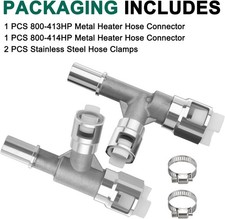 2pcs Metal Heater Hose Connector Fit For Cadillac Escaladechevrolet Silverado