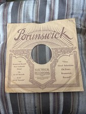  25 BRUNSWICK ELECTRICAL Record Sleeve Only 78 Rpm 10 Inch AS IS 