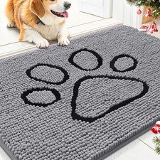 Dog Door Mat for Muddy Paws Absorbs Moisture and Dirt Absorbent Non-Slip Washabl