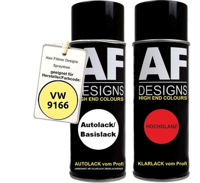 Spraydose für VW / Volkswagen Sunflower 9166 Basislack Klarlack Sprühdose 400ml