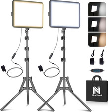 2-pack Photography Lighting Kit 25w Led Video Light Kit 2900-7000k Dimmable S