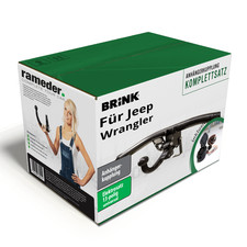 Brink Anhängerkupplung abnehmbar & 13pol TowTec E-Satz für Jeep Wrangler 06- AHK