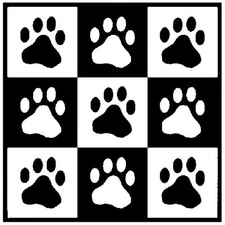 30 Custom Black Paw Print Art Personalized Address Labels