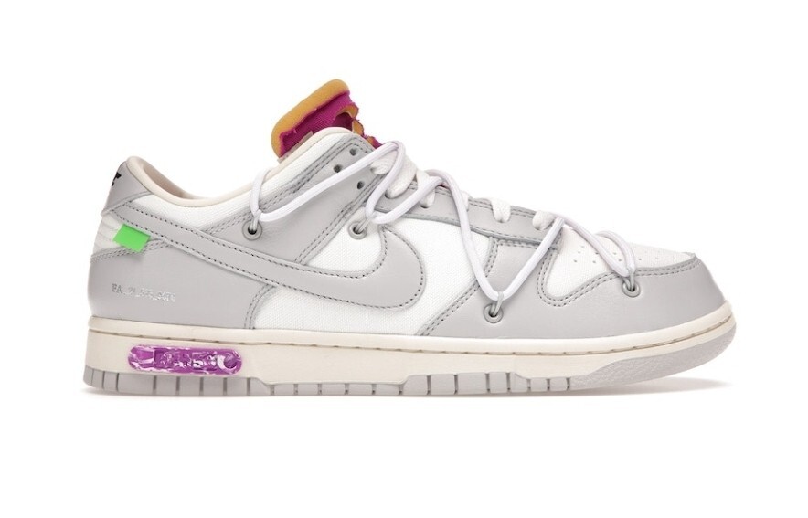 OFF WHITE X NIKE Nike Men's Dunk Low x Off White (Lot) 3 of 50 Sail Neutral Grey White DM1602 118