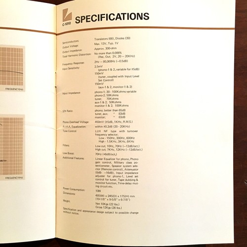 Original Luxman C-1010  Solid State Control Center Preamp Owner's Manual - Bild 5 von 6