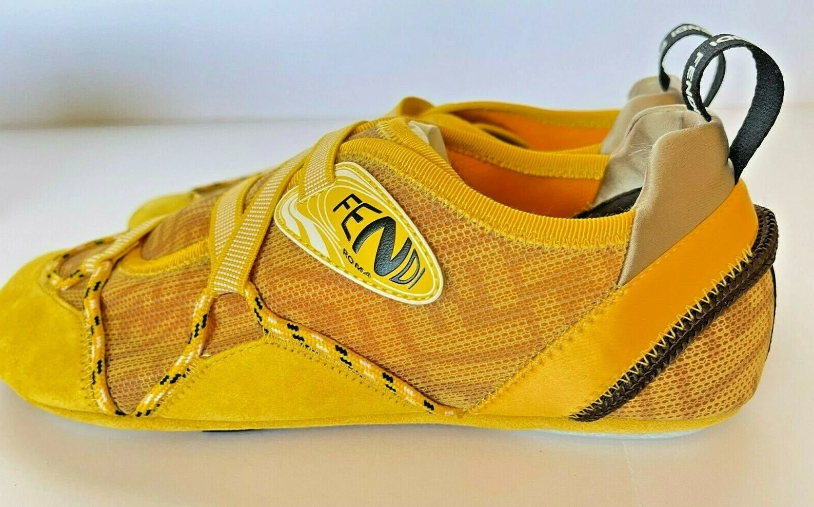 Fendi — New Auth FENDI  FF Vertigo Hybrid Sneakers  Yellow Women's Eur 37.5 / US 7.5