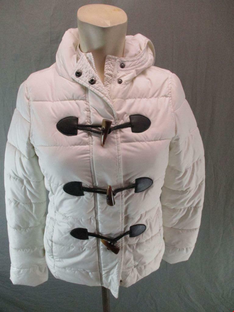 Aéropostale Size XS Womens White Full Zip Insulated No Hood Puffer