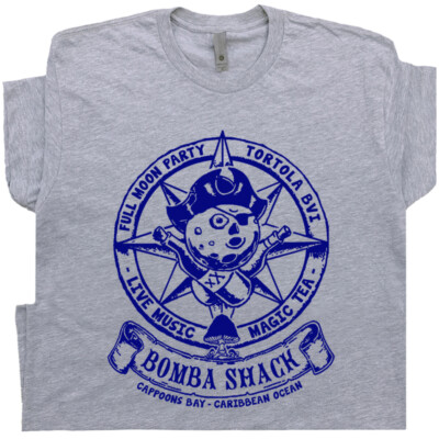 Bomba Shack Reggae Bar T Shirt Psychedelic Mushrooms Band Concert Caribbean Tee