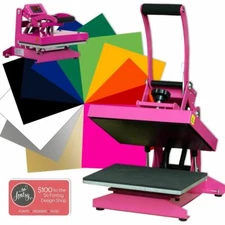 Pink Craft Heat Press 9" x 12" Bundle