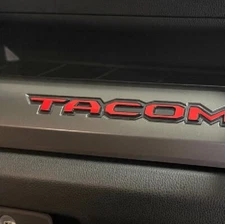 Red Vinyl Overlay Decals for Dash Board Letters For 2024-2026 Toyota Tacoma