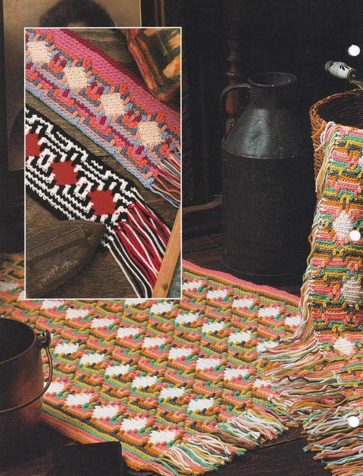 Annie's Crochet Afghan INDIAN SUMMER AFGHAN & RUG Pattern Leaflet - Image 2 of 2