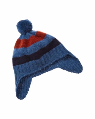 Blue cashmere hat by Portolano Portolano Nordic Design Cashmere Beanie Women main image 4