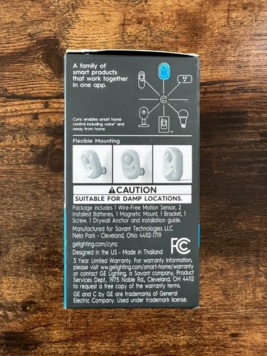 Cync by GE - Wireless Smart Motion Sensor Lighting Light Bulb NIB - Picture 3 of 4