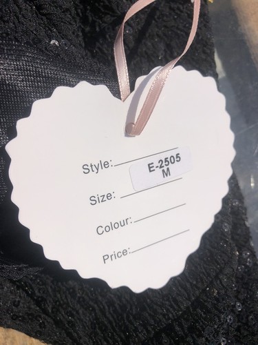 MEDIUM LUC & CE BLACK SEQUIN STRETCH JERSEY STRAPPY PENCIL DRESS PEEP HOLE - Picture 13 of 13