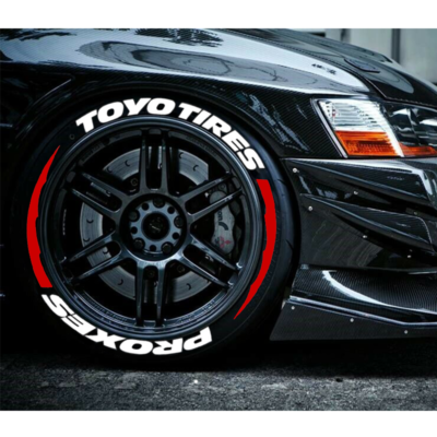 よーよー様確認用 TOYO TIRES PROXES Tire Letters Sticker 1.20'' With 8 Pcs Red