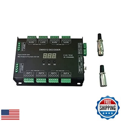 32CH RGBW DMX512 Decoder 8 Bit/16 Bit RGBW LED Controller 32 Channels Driver 