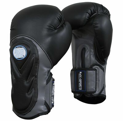 BAY  Bad Style Boxhandschuhe 10 12 UZ Unzen schwarz blau grau Wettkampf Sparring