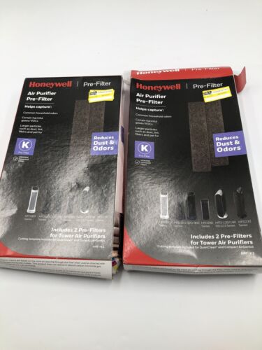Honeywell Air Purifier Pre-Filters Lot of 2 HRF-K2 K Reduces Dust & Odors New - Picture 1 of 3