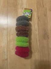 Dish Washing Up Pan Scourers Pad. Mix Pack of 8 (4 galvanised & 4 pot scourers)