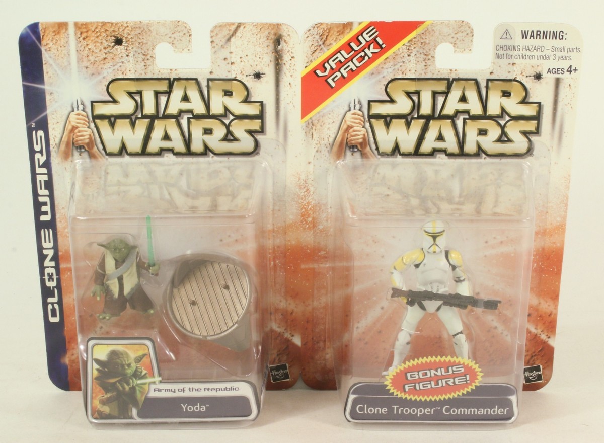 Star Wars The Clone Wars Value Pack Yoda & Clone Trooper Commander
