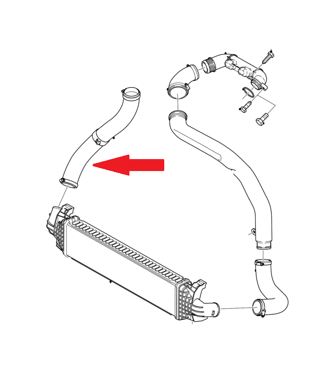 MANICOTTO TUBO CONDOTTO INTERCOOLER TURBINA FORD FOCUS II 1.6 TDCI C