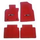FOR 18-23 Toyota Camry Car Floor Mats Carpet 4PC Set - Red W/EMBLEM H
