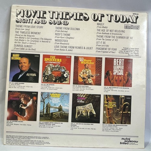 Movie Themes of Today Sight And Sound, Various 12" Vinyl Record eBay