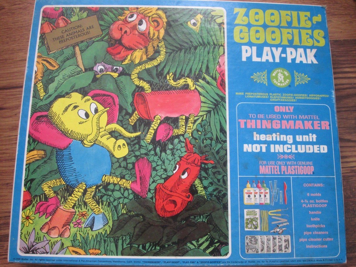 60s Mattel Googlies グーグリーズ　2体セット 1968 Mattel Zoofie-Goofies Play-Pak Expansion Set for ThingMaker
