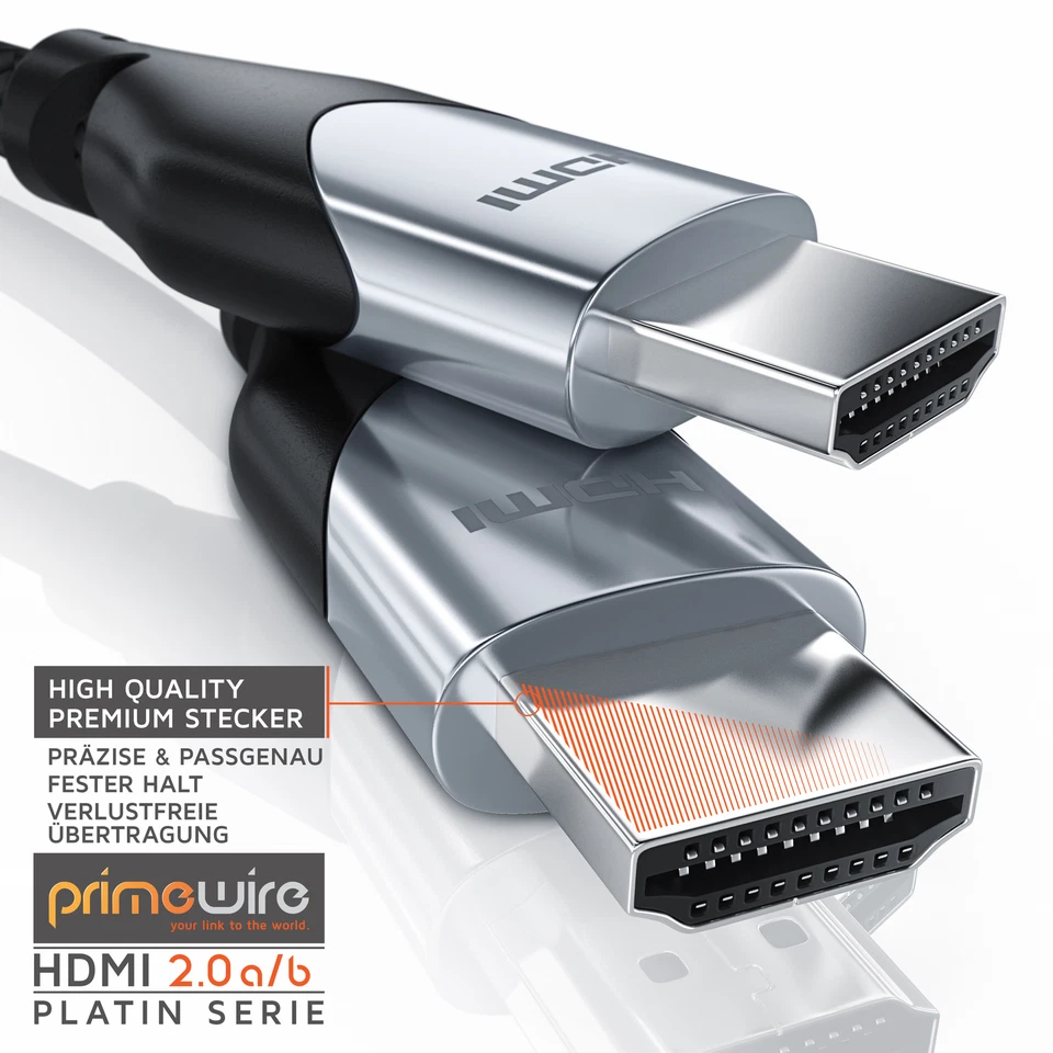 Primewire HDMI Kabel 2.0a / b Ultra HD 4k 60Hz 18 Gbit/s High Speed HDMI 0,5 m - Bild 3 von 4