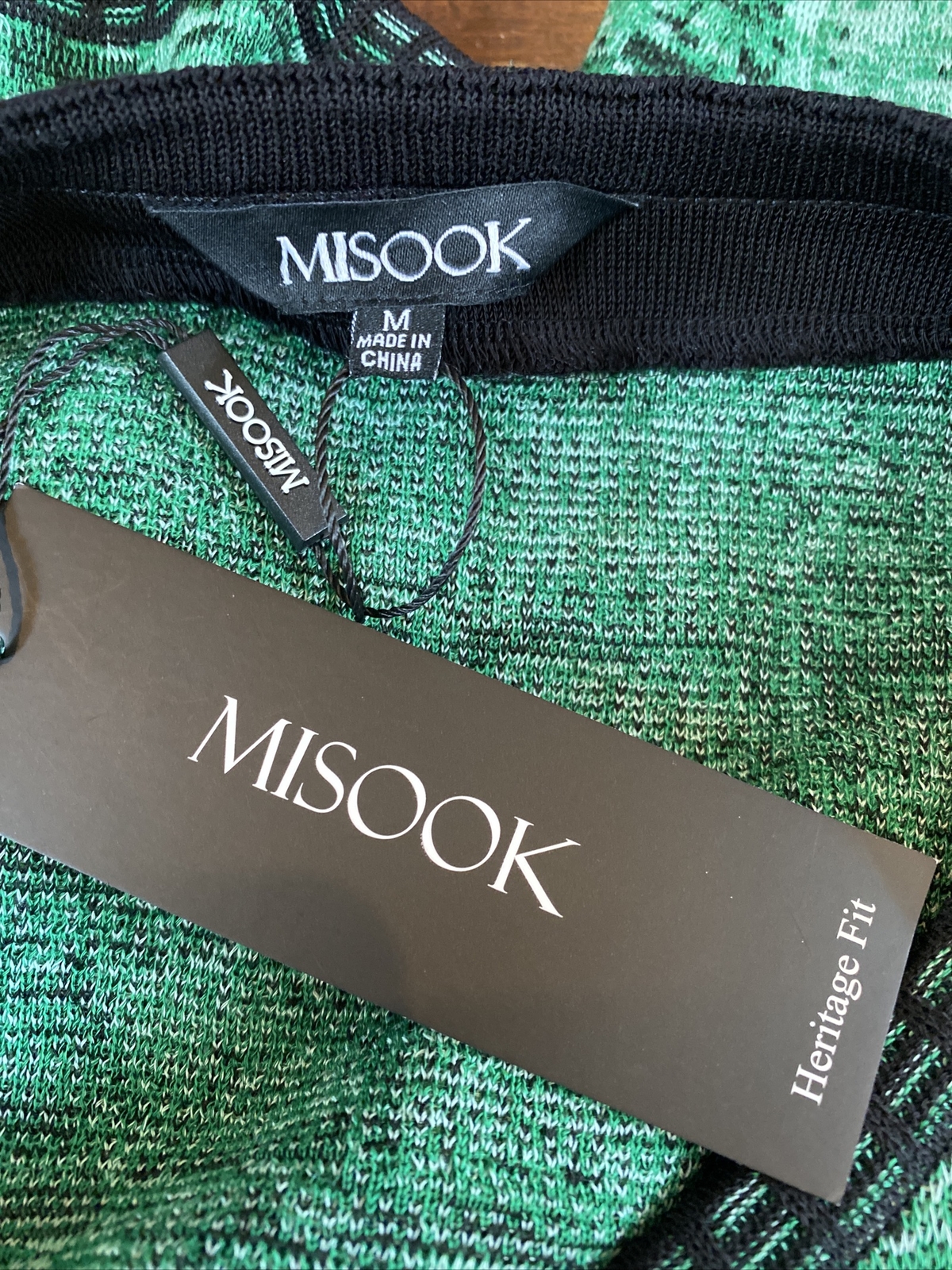 NWT Misook Green Heather Speckled Heritage Fit Open Cardigan  M $426 image 6