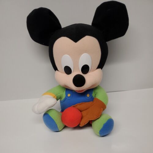Vintage Mattel Baby Mickey Mouse Talking Plush Animated Ears Pull String 1998  - Afbeelding 1 van 10