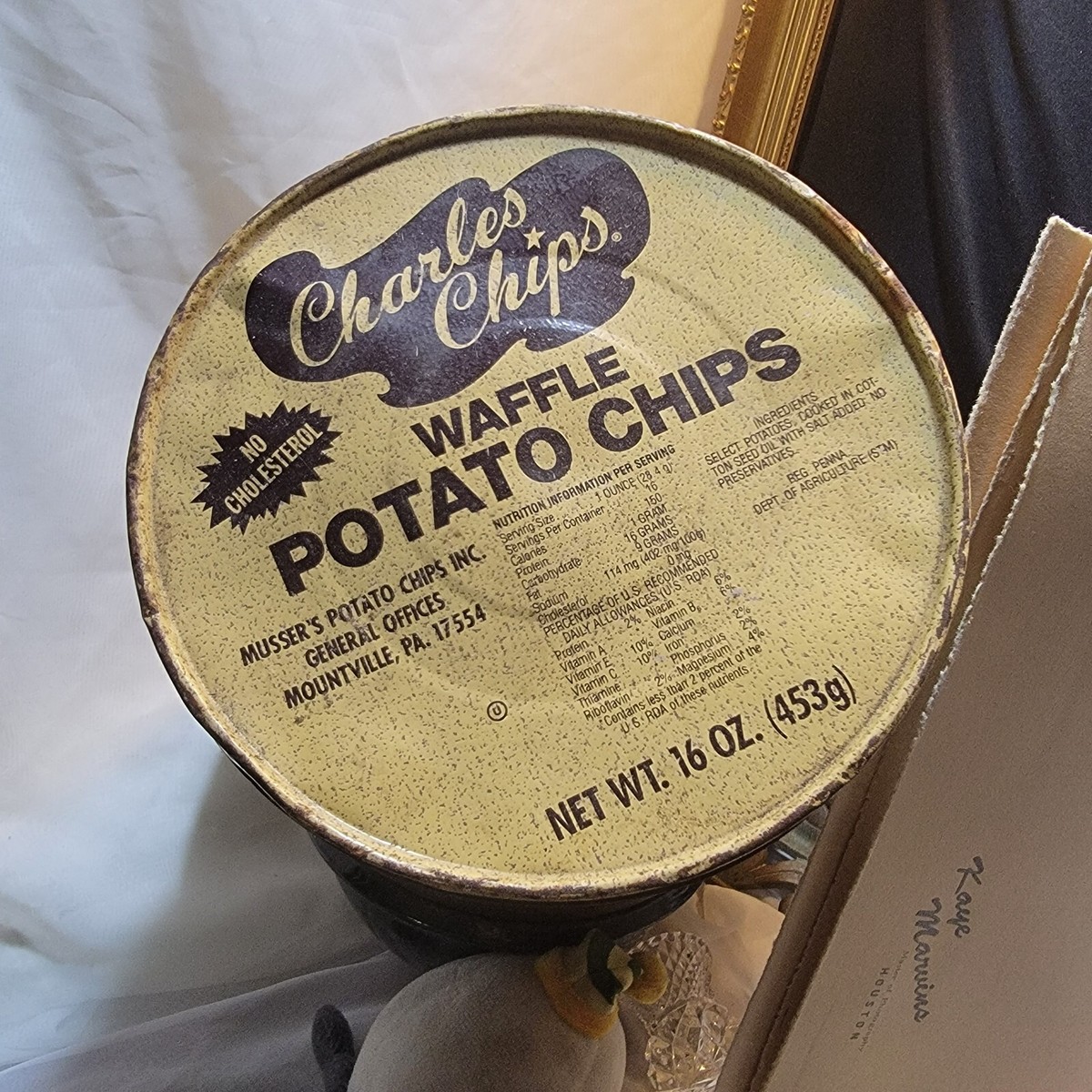 貴重！MUSSER'S POTATO CHIPS 缶アメリカンアンティーク 貴重！MUSSER'S POTATO CHIPS 缶アメリカンアンティーク Vintage