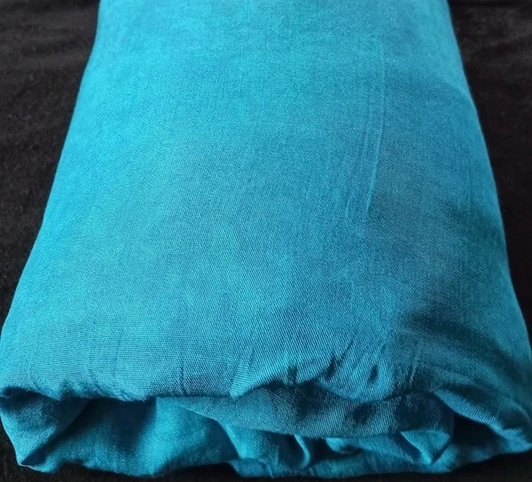 Bulk Fabric, 10 Meters by 46 Inches, Textured Turquoise Color, Hand Dyed Rayon - Image 2 of 3