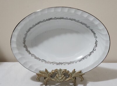 Vintage Royal Jackson Fine China Vogue CeramicInd.Floral DesignOval Serving Bowl