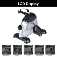 Mini Exercise Bike Fitness Under Desk Bike Pedal Leg/Arm Bike with LCD Display