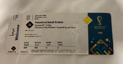 Sammler Used Ticket WM 2022 Poland - Saudi Arabia 26.11.2022 VIP