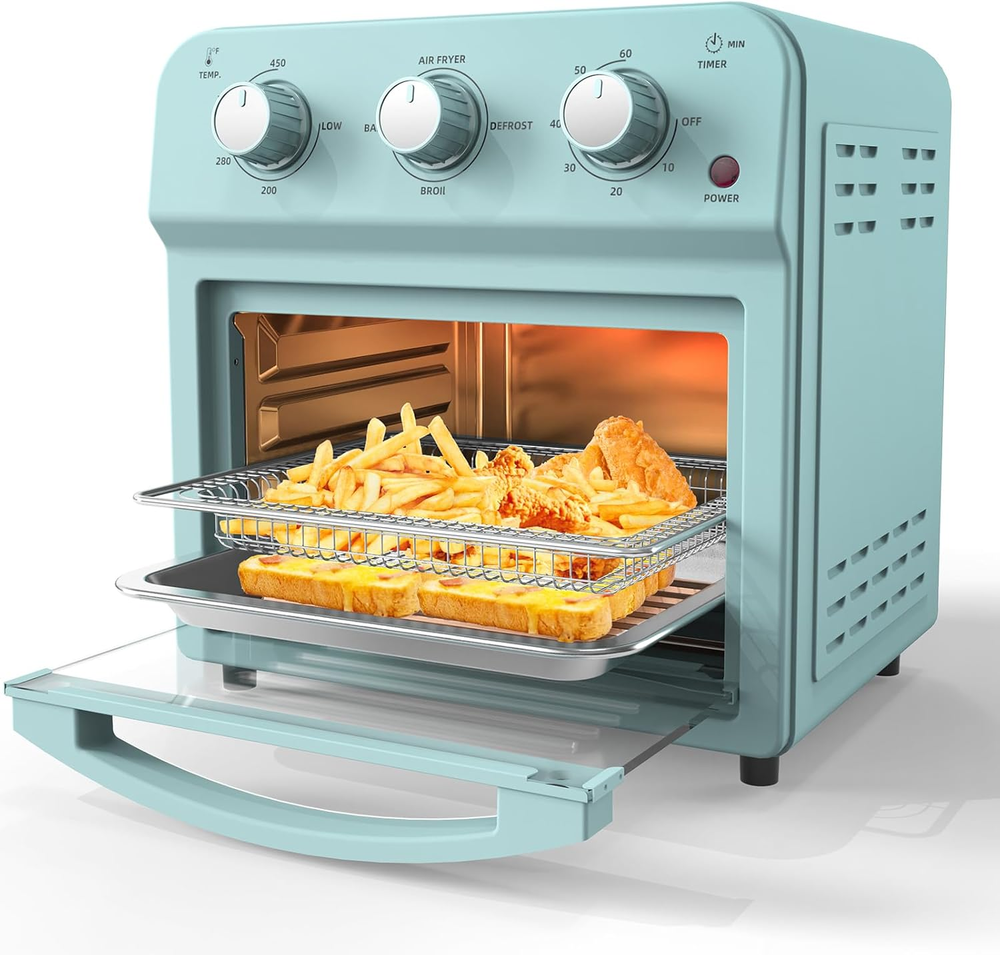 Air Fryer Toaster Oven Combo, Retro Convection Oven Countertop,12L Small Toaster